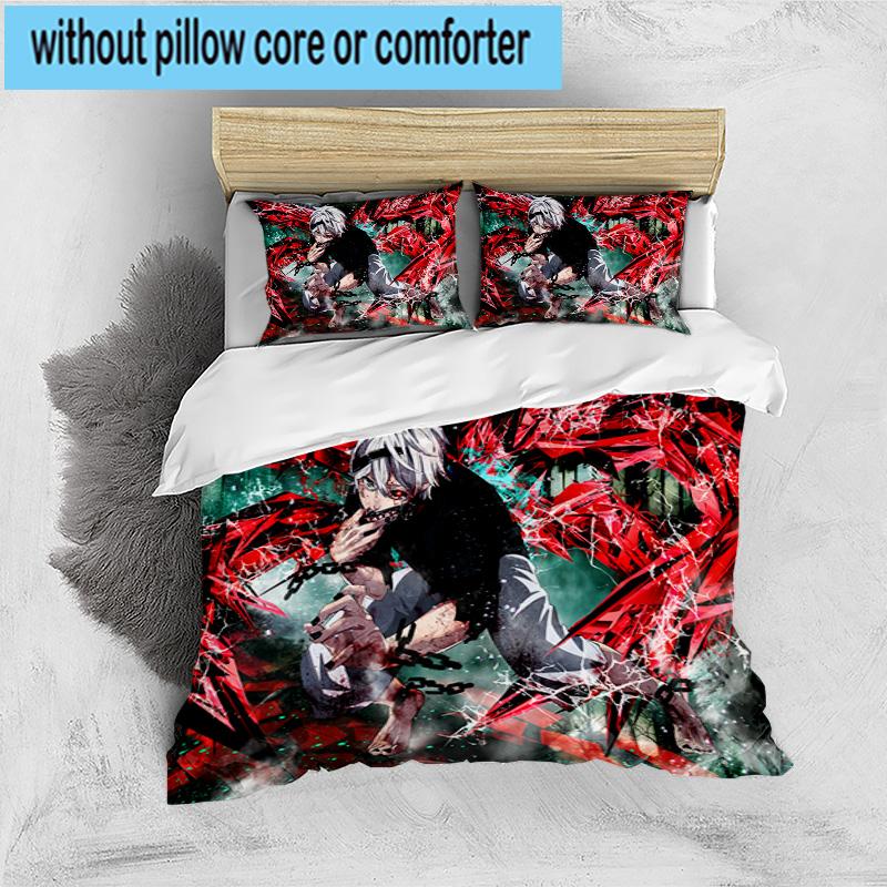 3PCS Tokyo anime Artwork 3pcs Bedding,Including 3PCS Duvet Cover And 2pcs Pillowcases Perfect for Christmas,Ideal for Bedroom, Dormitory