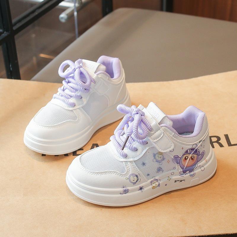 Spring/Summer Girls' Cartoon Canvas Shoes - Cute, Stylish Princess-Style Casual Shoes with Soft Sole