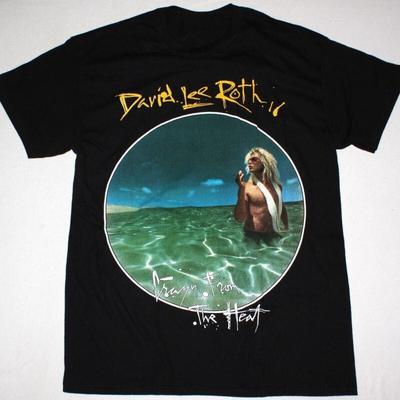 Винтажная хлопковая черная футболка David Lee Roth Crazy From The Heat Все размеры SE174 Унисекс