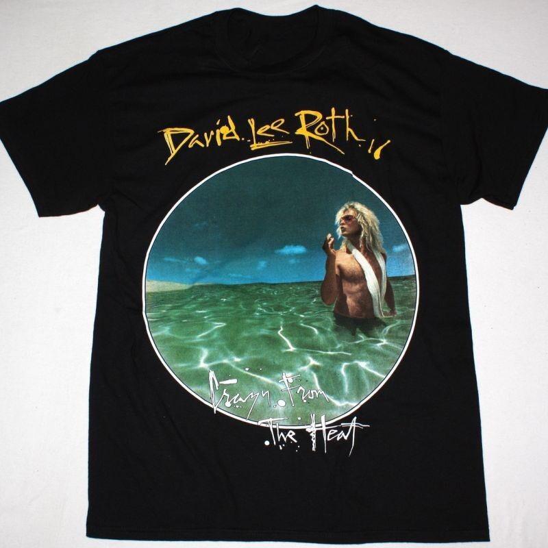 Vtg David Lee Roth Crazy From The Heat Cotton Black All Size T Shirt SE174 Unisex T-Shirt