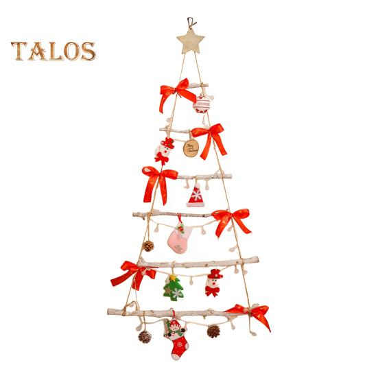 Светодиодное рождественское настенное украшение, рождественская елка, подвесная с маленькими подвесками, светящиеся рождественские елочные подвесные украшения для домашнего декора, для внутреннего и наружного использования