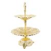 Cup Cake Tower Stand 2 Tier Alloy Elegant Tiered Cake Display Holder Serving Tray