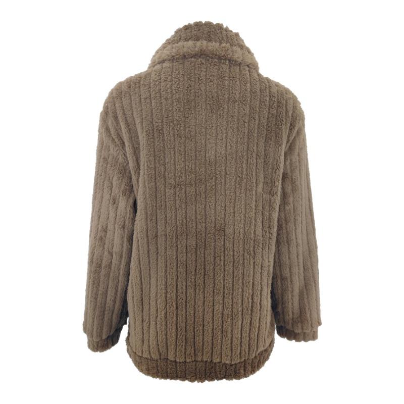 YYFS Женские модные повседневные однотонные куртки и пальто с воротником-поло на осень-зиму с длинным рукавом и принтом