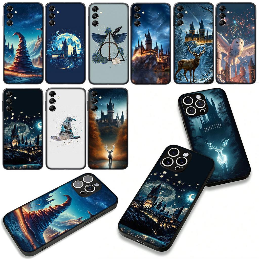 Harries Owl Wand Potters Wallpaper for Samsung Galaxy A36 A17 A26 A07 A35 A54 A53 A13 A33 A34 S8 S9 S20 S21 FE S10 Plus Case