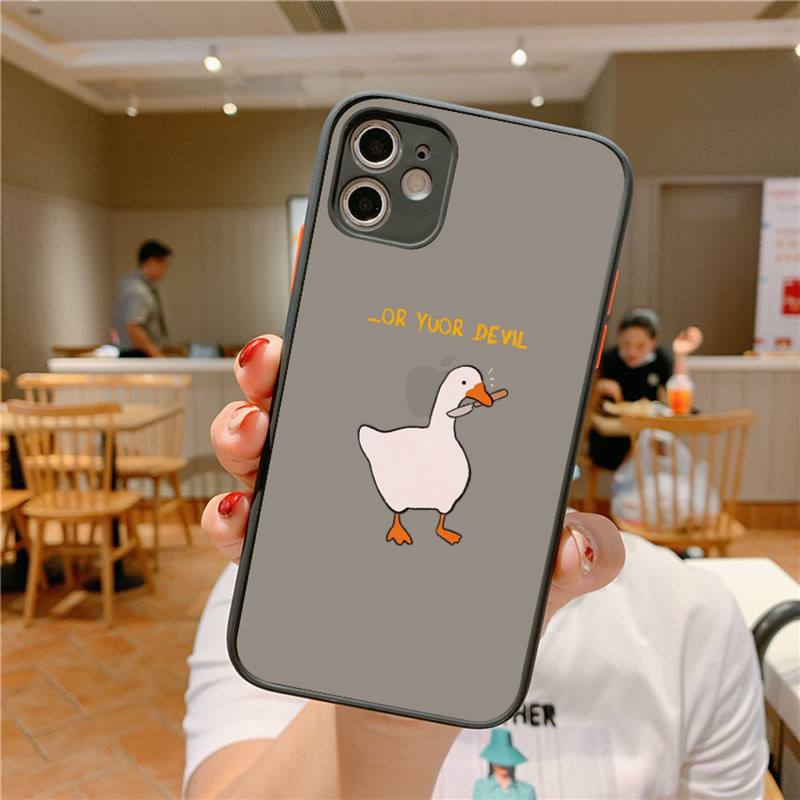Duck Goose Game Phone Case for iPhone X XR XS 7 8 Plus 11 12 13 pro MAX 13mini Translucent Matte Case