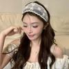Mesh Lace Headband Lace Wide Edge Hair Hoop Elegant Bohemian Headwrap  For Women Girls