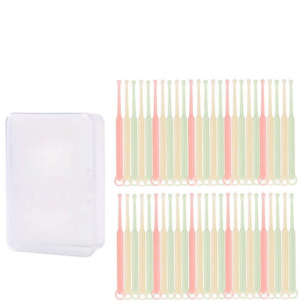 50Pcs Smooth Ear Wax Removal Cleaner Plastic Ear Scoop Massage Ear Picks  Daily Use