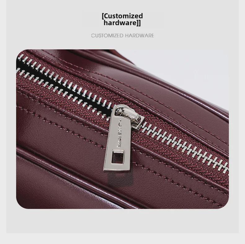 Корейская ретро-сумка для боулинга: Универсальная сумка через плечо из коровьей кожи с большой вместимостью