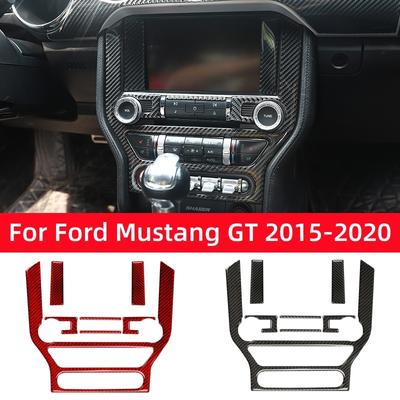 Для Ford Mustang GT 2015-углеродное волокно салон автомобиля GPS навигация отделка рамка мультимедийная консоль украшение наклейка наклейка
