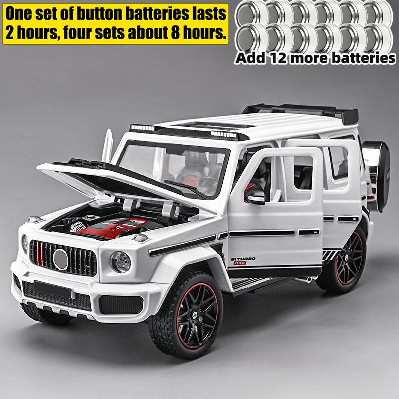 1:24 Металлическая литая модель автомобиля Mercedes Benz G800 Звук и свет Высокая симуляция Домашние модные украшения Коллекция Хобби Подарок
