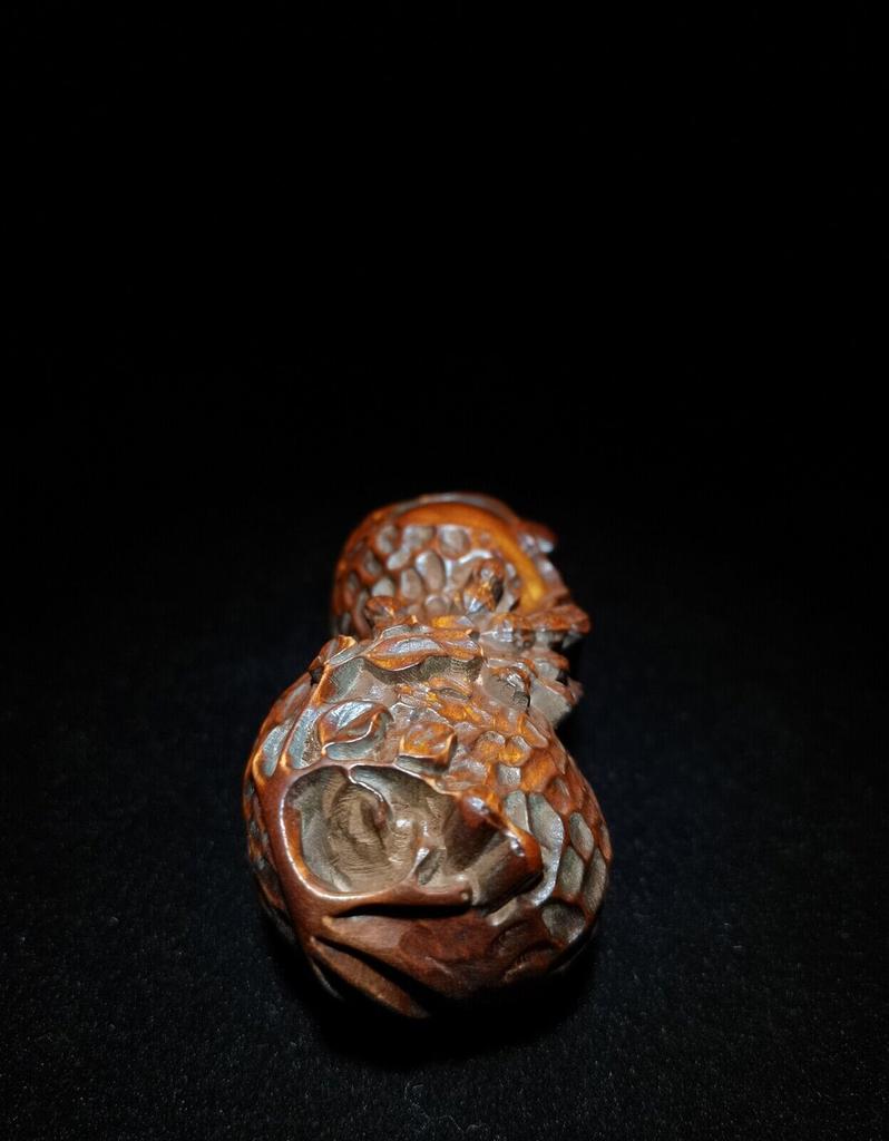 Антикварная Винтажная Китайская Резьба по Самшиту Изысканная Статуэтка Арахиса Скульптура Декор