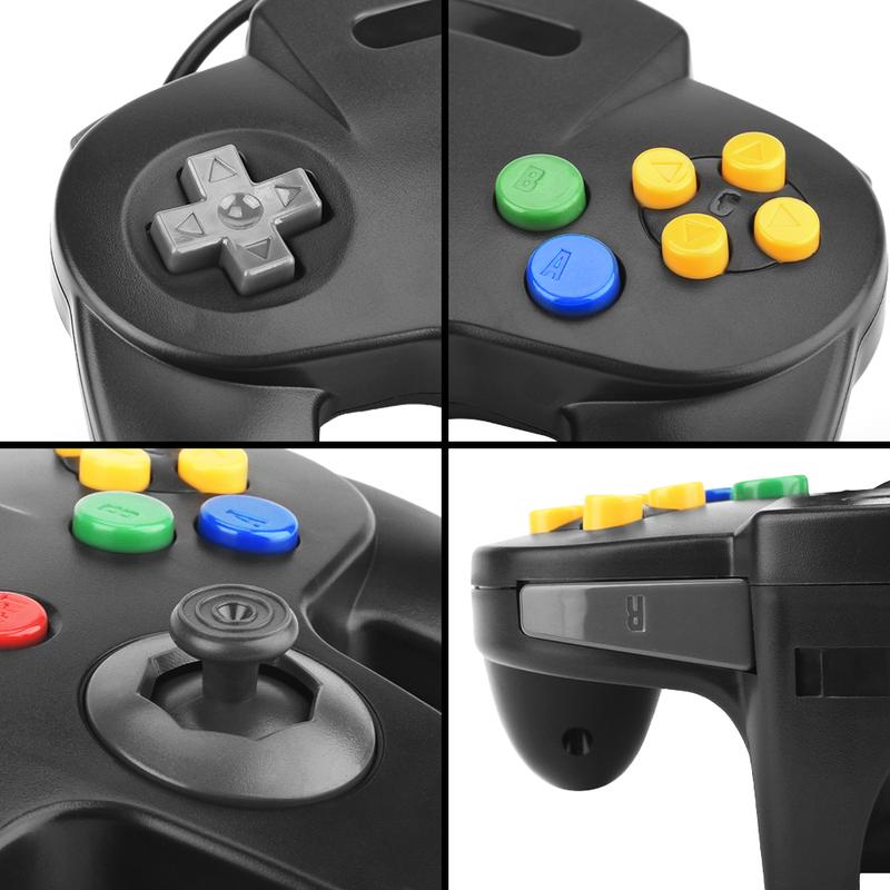 N64 Controller Classic USB Wired Remote Gamepad Gaming Joystick Accessories Classic 64 Console Retro Games For Mac Computer PC