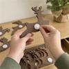 3D Light-Up Wooden Reindeer Christmas Decor | Festive Tabletop Mantel Shelf Ornament with Warm LED Glow