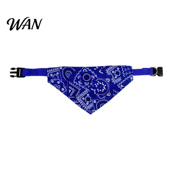 Walk-ready Dog Accessory Bandana Collar, Paisley Pattern with D-Ring, No-Tie Leash D-Ring Adjustable Stylish Collar for Small Medium Large Dogs