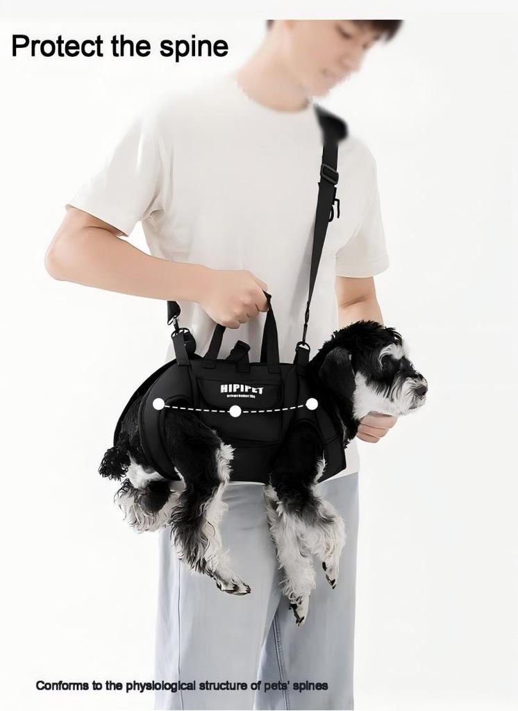 Crossbody Dog Carrier Bag With Leash, Portable Pet Backpack For Walking, Trendy Travel Tote For Small Dogs Outdoor Use