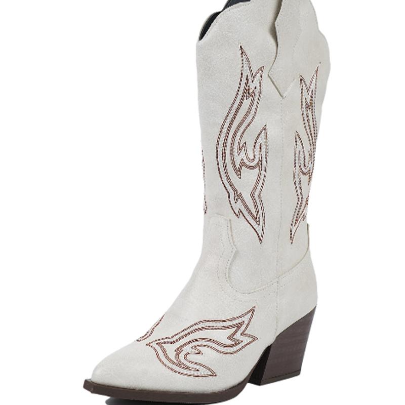 Остроносые женские зимние сапоги средней высоты на среднем каблуке, дизайнерская модная обувь для женщин, тренд 2024 года, ботинки челси, новинка зимы, женские ботинки