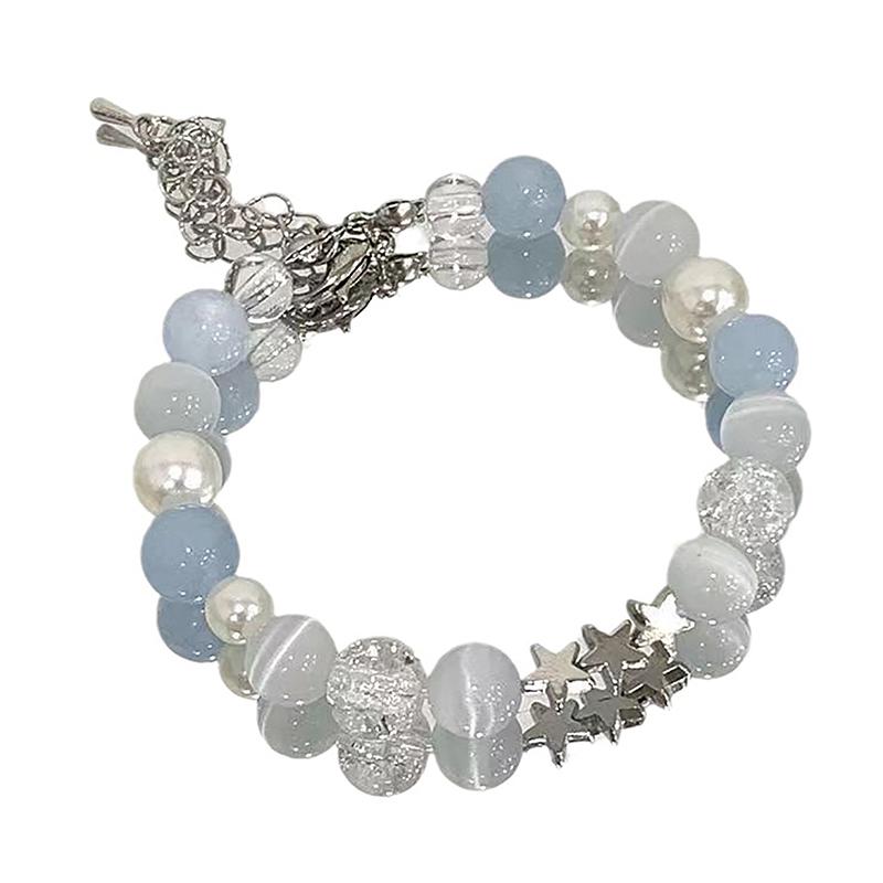 Браслеты из бисера с жемчугом и пентаграммой в стиле Харадзюку для женщин, эстетичные милые браслеты из бисера со звездами, ювелирные подарки