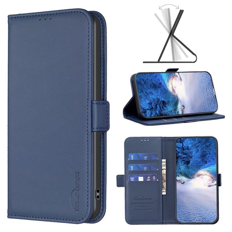 Suitable for Samsung S26 phone case A37 solid color side buckle leather texture card slot wallet protective case A07 cover S25