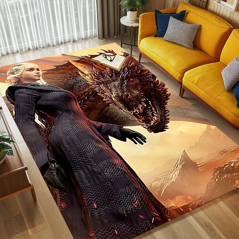 Dragon Queen Living Room Non-Slip Area Rug Soft Carpet for Bedroom Game Playroom Sofa Office Home Decor Doormat Christmas Gift C9211426