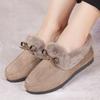Women Winter Casual Shoes Moccasins Soft Flat Non-slip Loafers Fashion Comfort Warm Plush Bow Slip On Female Cotton Shoes