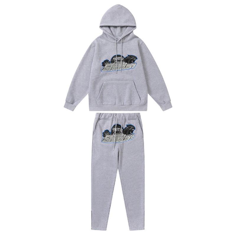 Unisex Hooded Sweatshirt Set With Embroidered Eagle Design Loose Fit Hip Hop Streetwear Men Women Winter