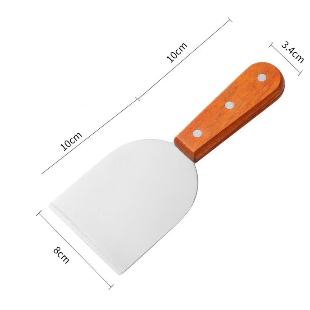 Stainless Steel Steak Spatula Rust-proof Pancake Turner BBQ Utensils Barbecue Shovel Teppanyaki