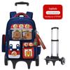 "Large Capacity Trolley Schoolbags for Grade 2, 3, and 6 Students - Card Bara Design To Reduce Carrying Burden"