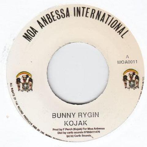 7-дюймовая пластинка KOJAK - Bunny Rygin MOA0011 Moa Anbessa 1980 UK Регги, Ска и Даб