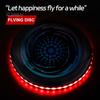Kids Soft Flying Disc Toy Light-up Throwing Disc Game Outdoor Garden Lawn LED Flying Saucer Parent-child Family Game Boys Girls Gift