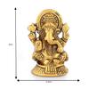 Ganesha Idol Showpiece Aluminum Golden Finish Ganesha Idol for Gift & Home Decor, Pooja Room, Mandir Housewarming Gifts