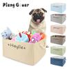 S/M/L Custom Name Pet Toy Basket Cat Dog Foldable Box Print Storage Baskets For Clothes Pets Accessories