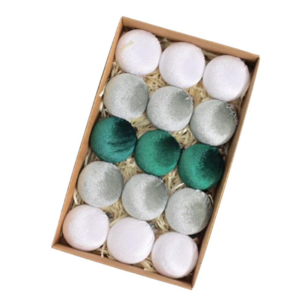 15 шт. флокированный бархатный рождественский шар-подвеска небьющиеся елочные украшения праздничный фестиваль декор