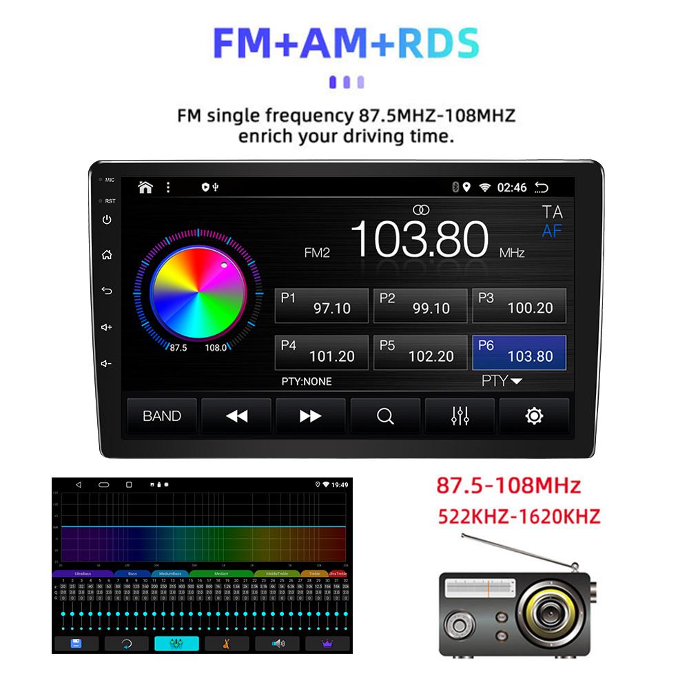 Универсальный плеер Android Toyota 7 дюймов 2 Din автомагнитола Carplay навигация GPS WiFi RDS DSP AM