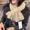 New Korean Style Fashion Scarf for Autumn and Winter, Simple Cross Flower Bow, Gentle and Elegant, Stylish and Warm Scarf