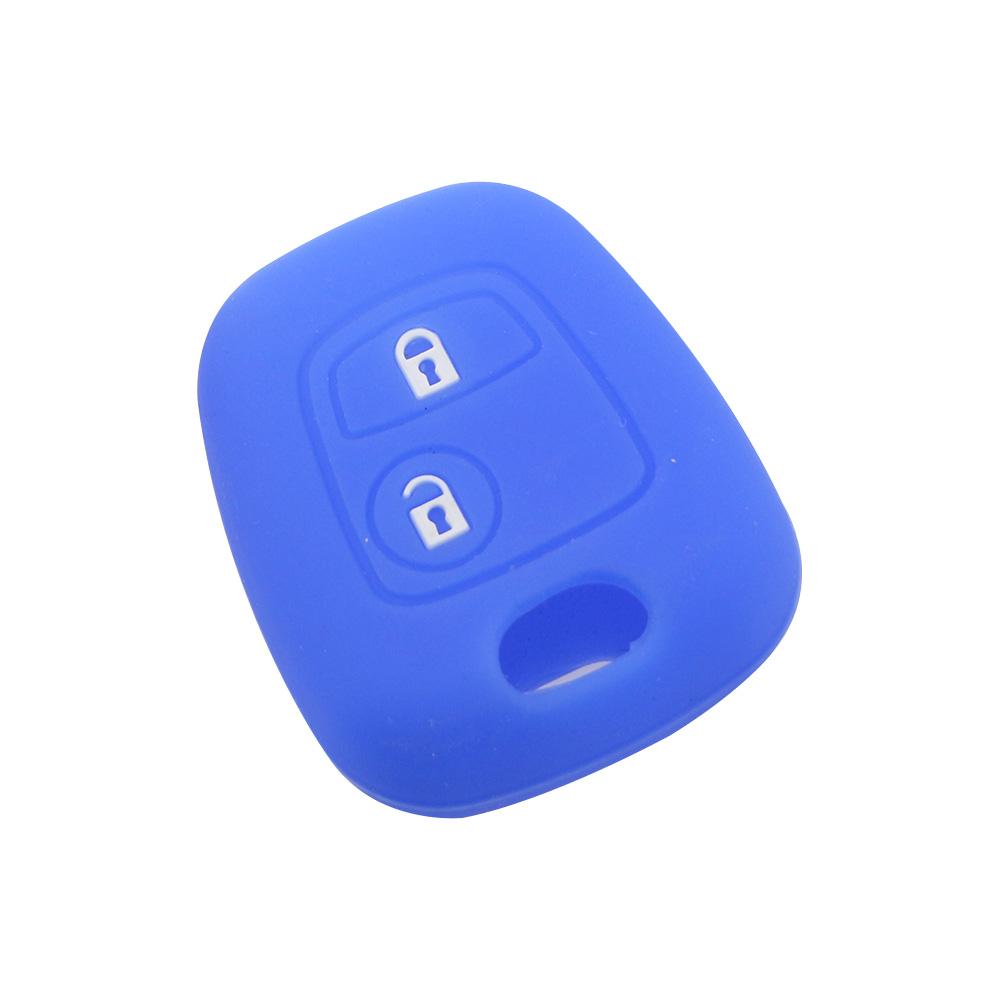 For Peugeot 107 206 307 207 408 Key Protector Holder Shell 2 Buttons Silicone Rubber Car Remote Key Case Cover