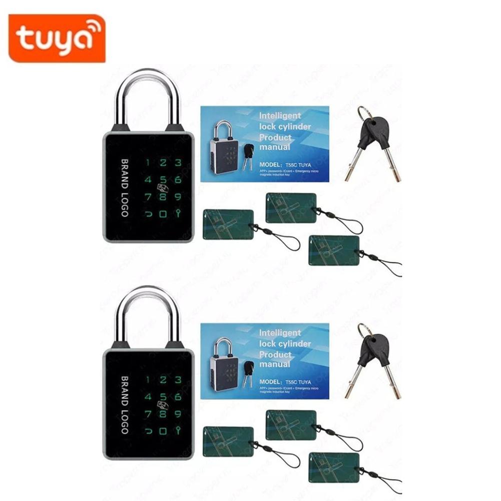 Tuya TTLOCK APP Умный навесной замок с отпечатком пальца Водонепроницаемый Биометрический замок для двери с отпечатком большого пальца Безключевой Замок для безопасности дома Багажа Замок из сплава