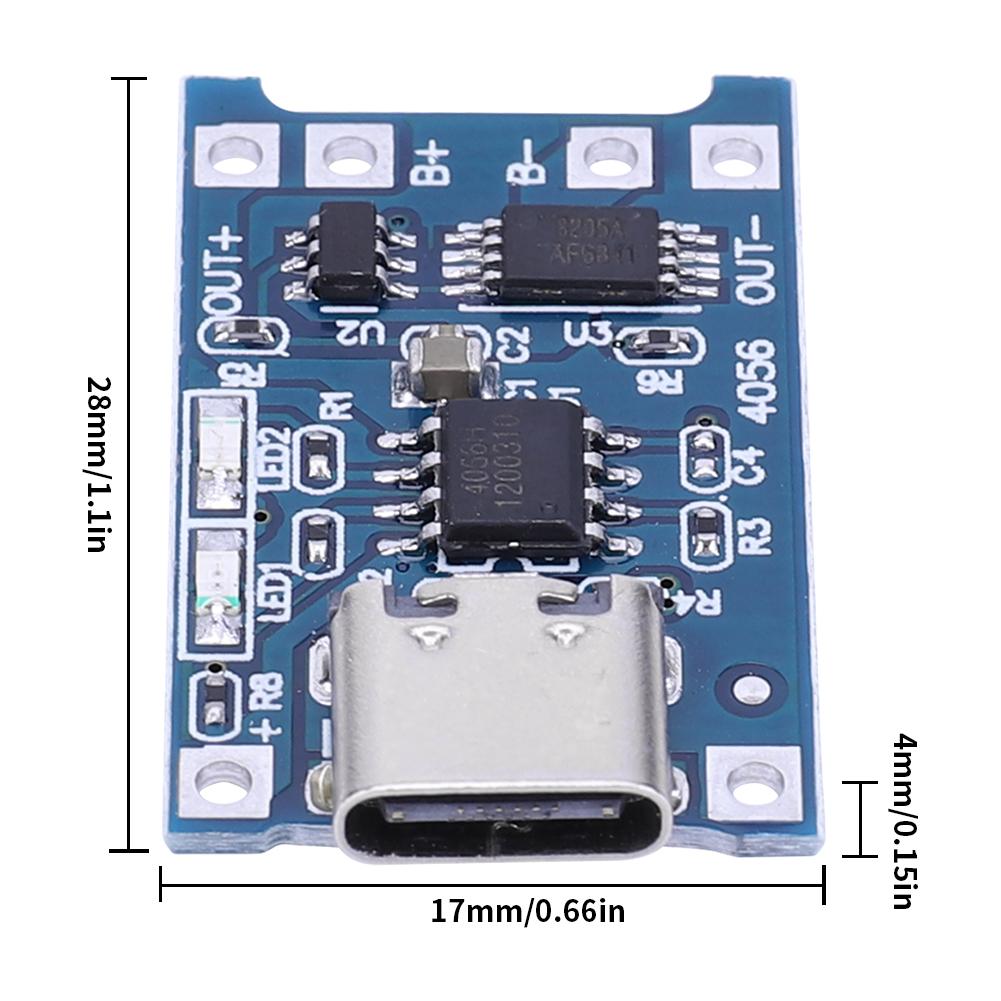 10-1PCS TP4056 Type-c/Micro/Mini USB 5V 1A 18650 Lithium Battery Charger Module Charging Board With Protection Dual Functions 1A