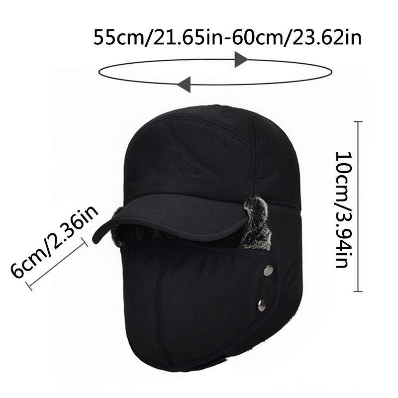 Мужская шапка-авиатор, зимняя шапка-ушанка, теплая русская шапка для лица, лыжная шапка для улицы