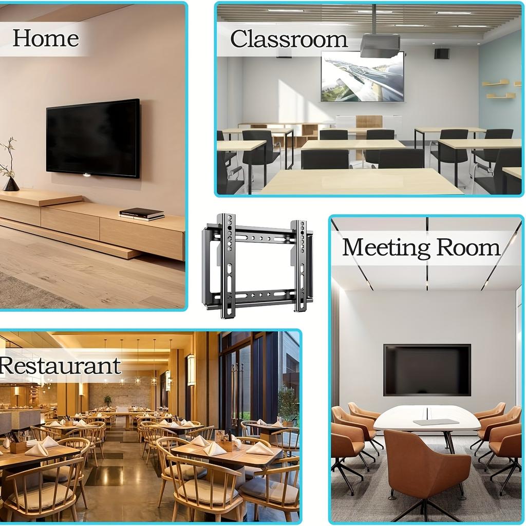 14-42inch TV Wall Mount Bracket Universal TV Mount Monitor Holder Adjustable Low Profile Flat TV Wall Mount for LCD LED Monitor