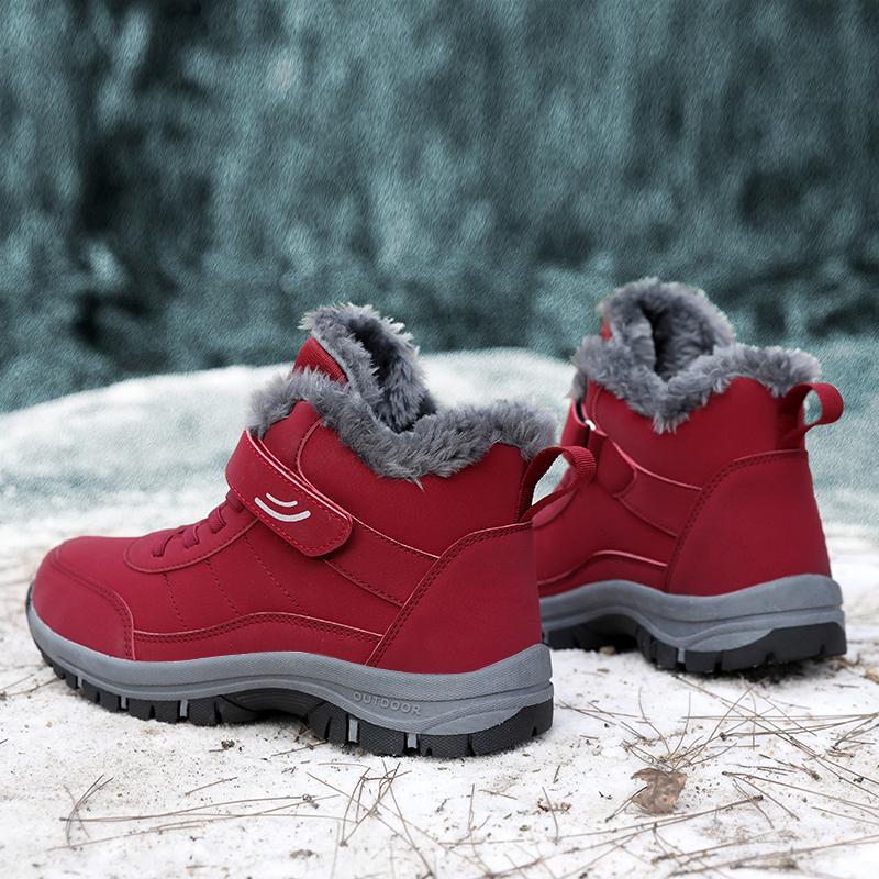 TUINANLE Унисекс зимние ботинки для женщин зимние плюшевые теплые туфли на платформе нескользящие мужские скальные туфли