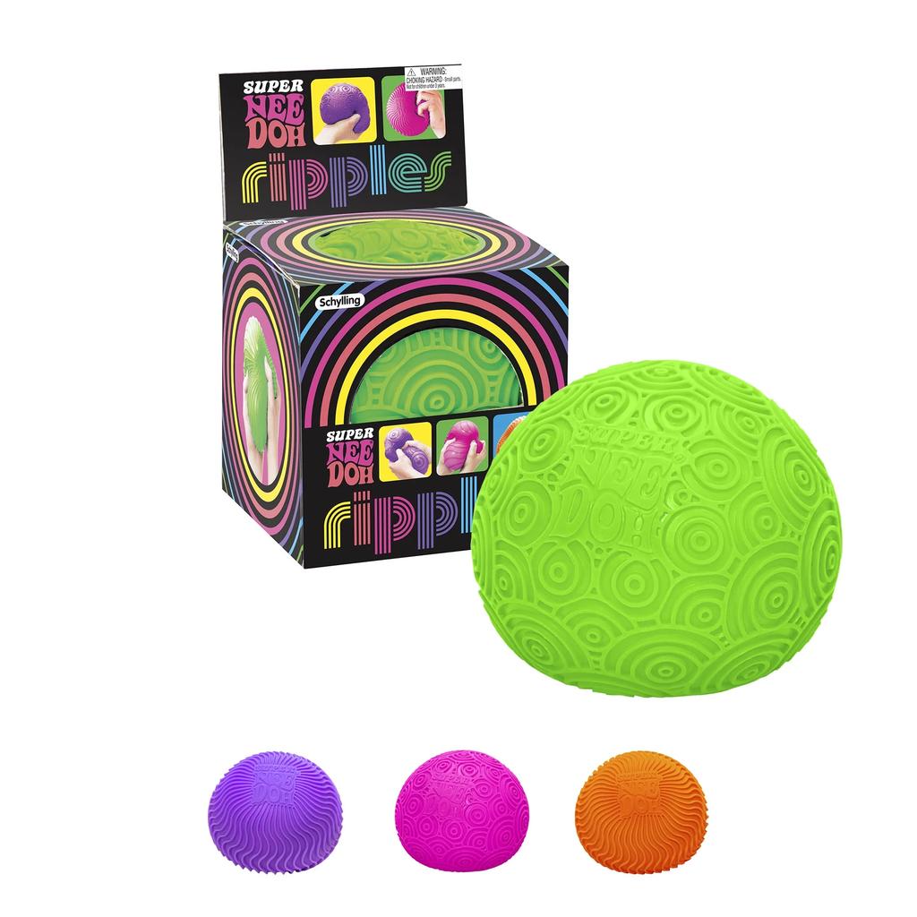 Schylling Ripples Fidget Ball 3cm Soft Tactile Sensory Stress Relief Toy Ripple Texture Anxiety Relief Fidget Toy with Display Box for Kids and Adults