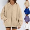 Women's Fashion Casual Long Sleeve Solid Color Hooded Sweatshirt Tops