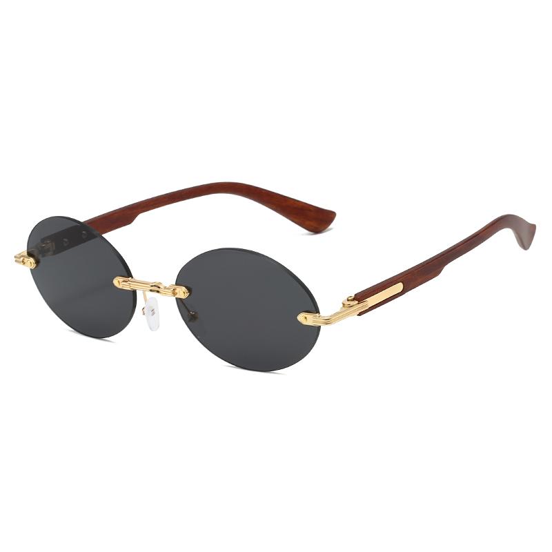 Поляризованные Безободковые Винтажные Тренд Овальные Солнцезащитные Очки Женские Мужские Изысканные Роскошные Солнцезащитные Очки Для Вождения Рыбалки Мужские Женские Очки