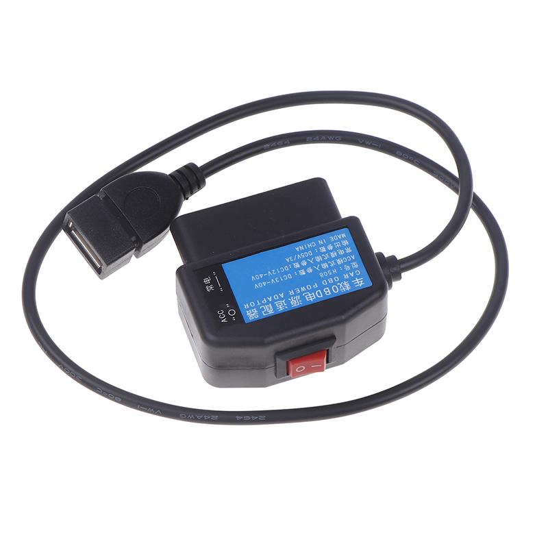 24-часовой мониторинг парковки 5 В 3 А USB-кабель для зарядки автомобиля OBD Hardwire Kit с переключателем провода для видеорегистратора видеокамеры транспортного средства DVR
