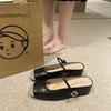 Soft Slippers Women Outer Wear Baotou Half Slippers Sandals Women Mary Jane One Foot Stirrup Flat Bottom Silver Fairy