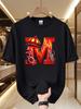 Firefighter Pride Letter M TShirt Fire Helmet Hydrant Print Casual Loose Fit Short Sleeve Tee
