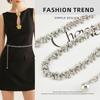 French Retro Pure Niche Metal Waist Chain Women's Decorative Dress Suit Bead Accessories Belt Girls