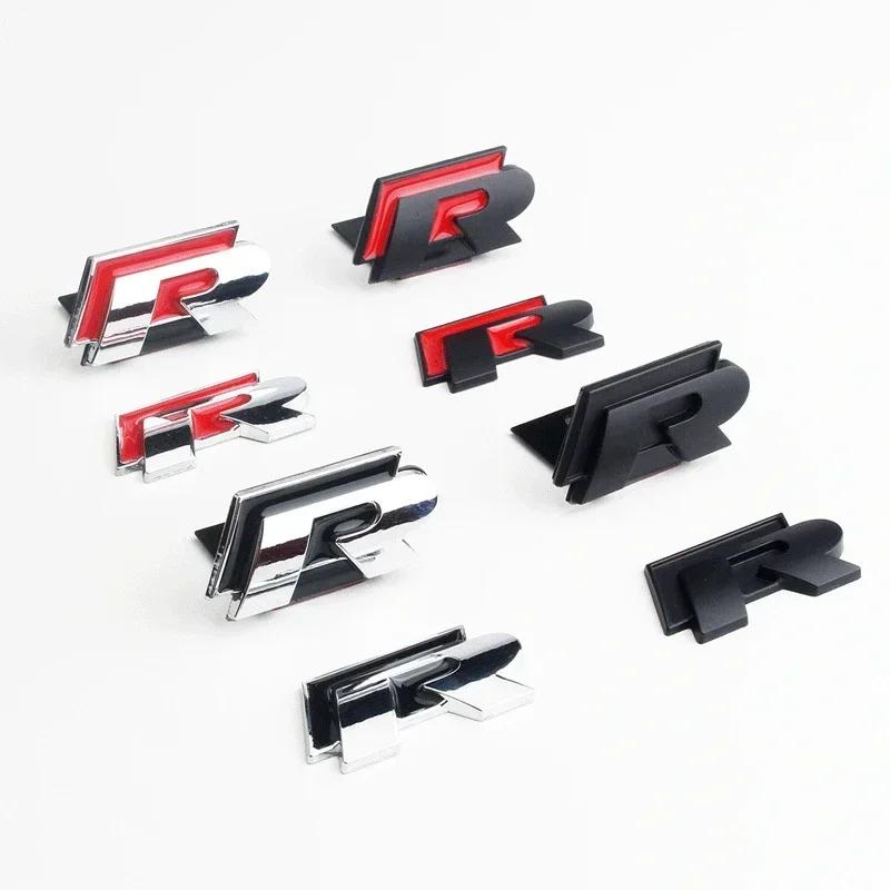 WHAQY1 VW 2026 Hot 3D Car Badge Decal Grill Side Rear Trunk Emblem Sticker for Volkswagen Rline R Logo Polo Passat B5 B6 B7 Golf Jetta