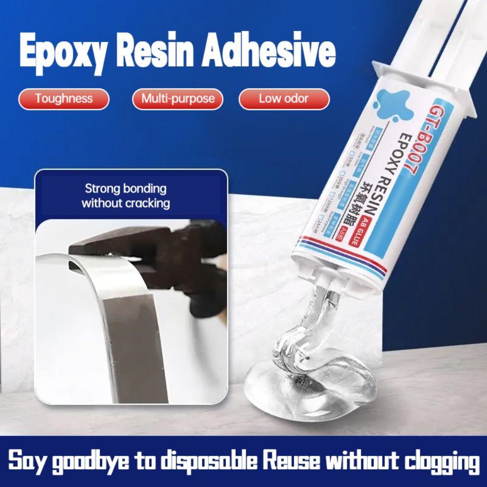 Суперлипкий Прозрачный Эпоксидный Клей AB 50 мл Ремонт Сильный Адгезив Безопасный Быстросохнущий Герметик Для Дерева Металла Керамики Пластика
