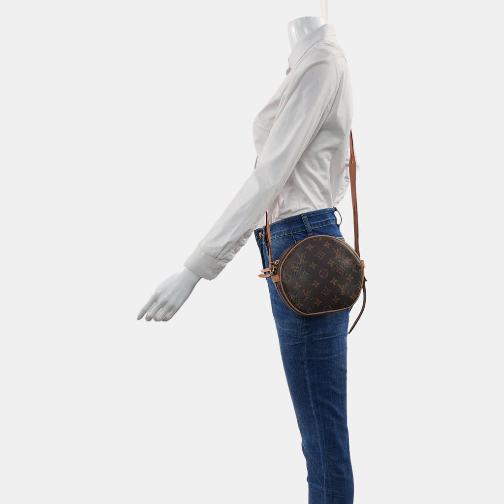 [Б/У] Мягкая шляпная коробка PM Classic Monogram Canvas Кожаная сумка через плечо Маленькая - Удовлетворительное состояние #PQPN64
